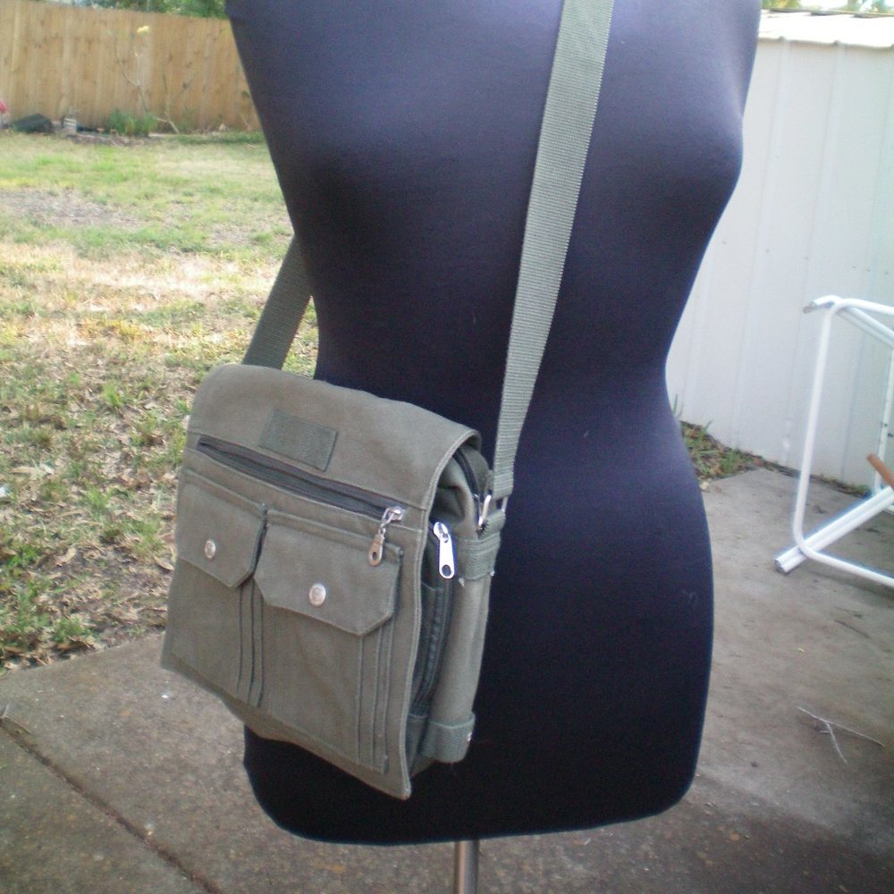 Canvas Messenger Bag Crossbody Shoulder Bag Unisex